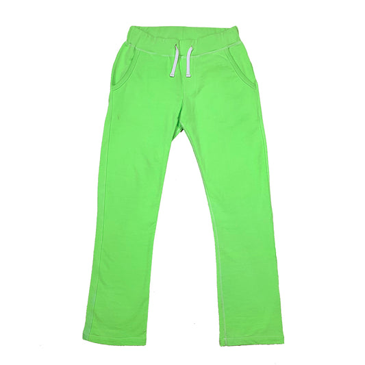 Green Sweatpants with White Stitching